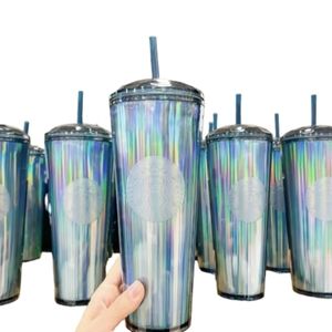 Starbucks Ocean Kalidescope Cold Cup‎ Venti 24oz tumbler with Jewel Dome Top